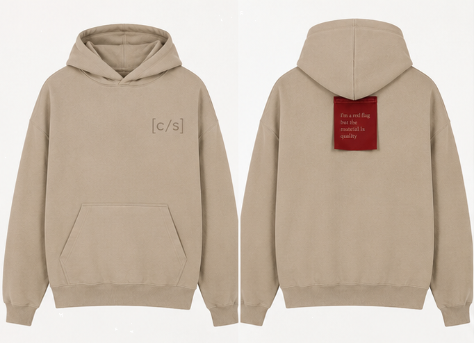 RED FLAG HOODIE / SAND