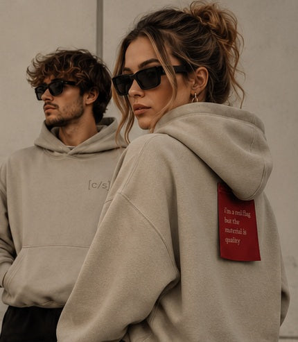 RED FLAG HOODIE / SAND